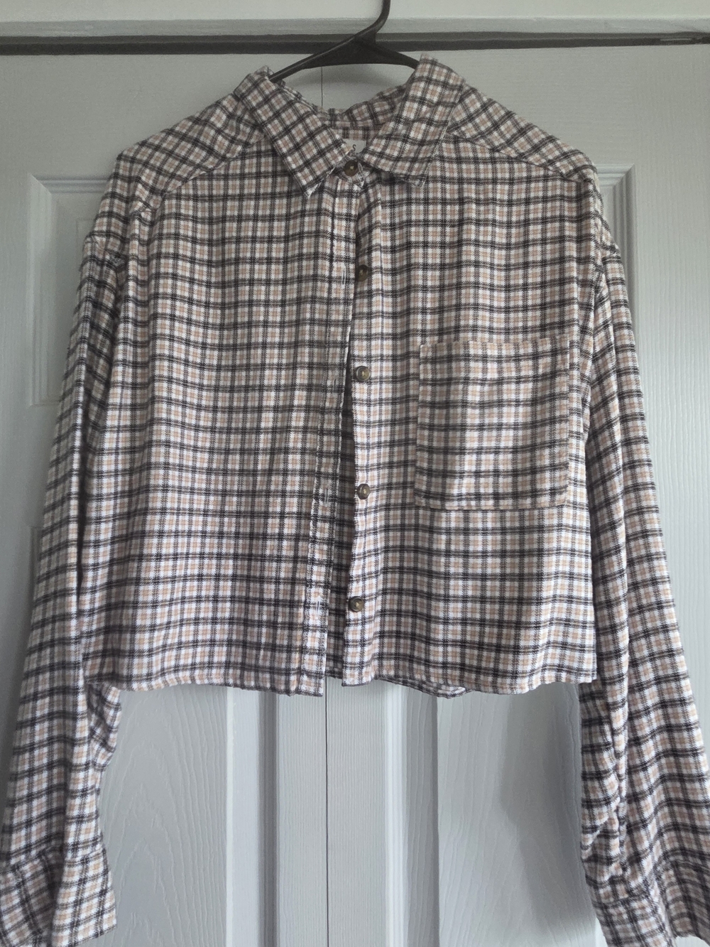 Hollister Cropped Plaid Flannel